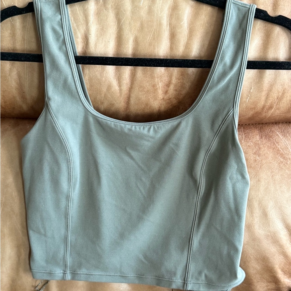 Lululemon Green Crop Tank Top